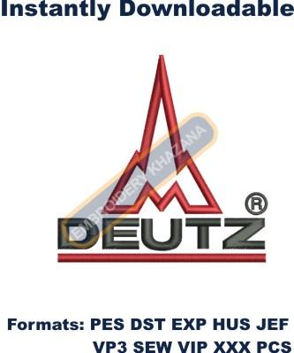 Deutz Tractor Logo Embroidery Design