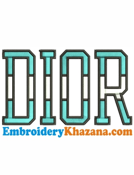 Dior Letter Embroidery Design