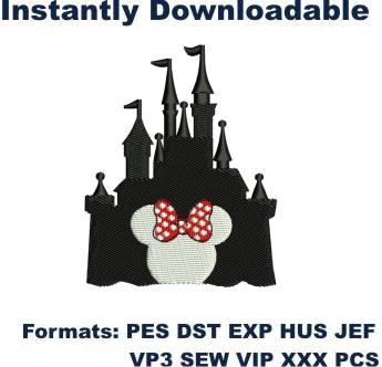 Disneyland castle embroidery designs 