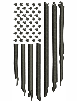 Distress USA Flag Embroidery Design