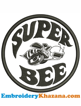 Dodge Super Bee Logo Embroidery Design