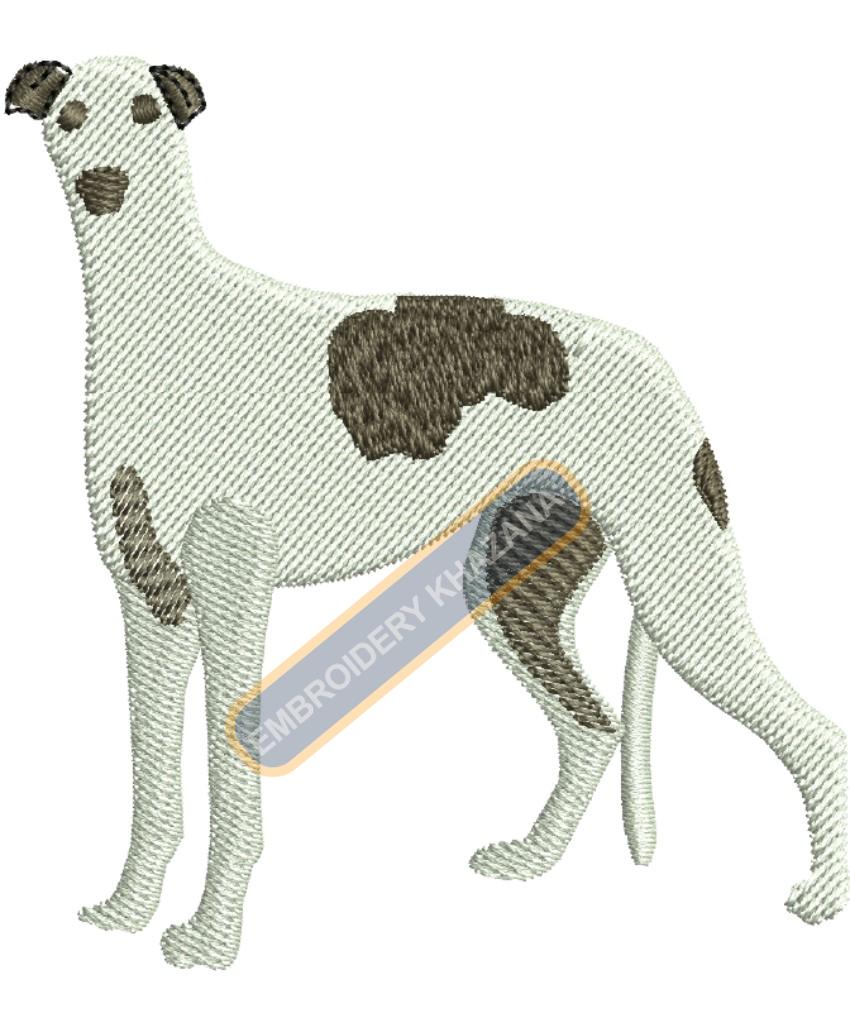 Dog Grey Hound Embroidery Design