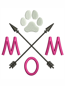 Dog Mom Embroidery Design