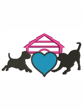 Dog Daycare Logo Embroidery Design
