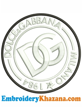 Dolce Gabbana Milano Logo Embroidery Design