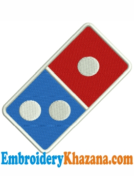 Dominos Pizza Embroidery Design