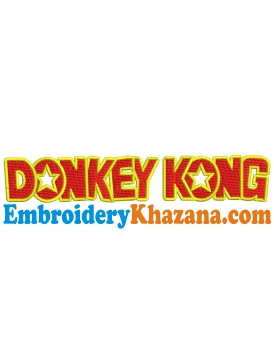 Donkey Kong Logo Embroidery Design