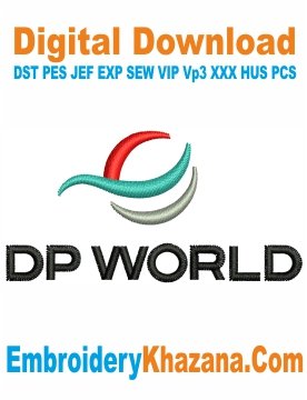 Dp World Logo Embroidery Design