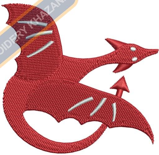 Dragon Digital Machine Embroidery Design