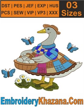 Goose Embroidery Design