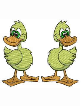 Duckling Image Embroidery Design