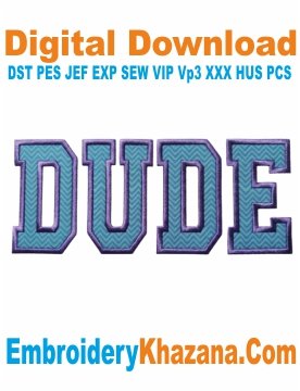Dude Applique Embroidery Design