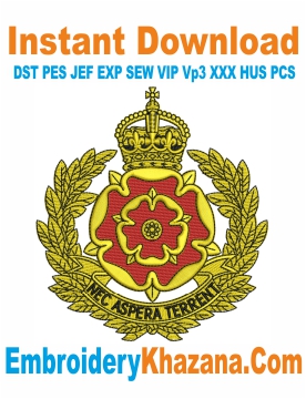 Duke of Lancasters Regiment Embroidery Design