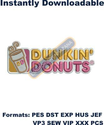 Dunkin Donuts Logo Embroidery Design