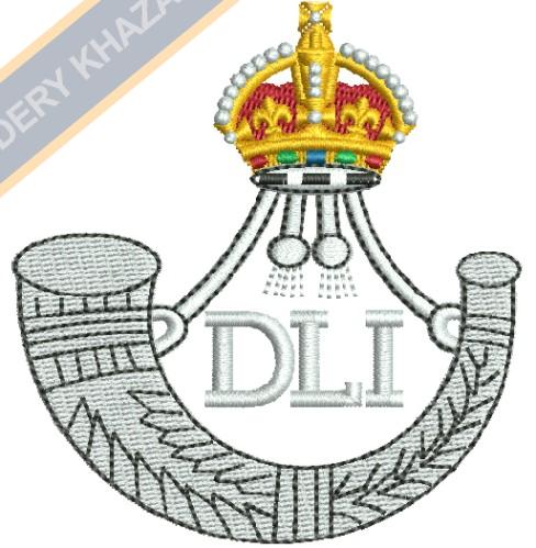 Durham Light Infantry Regiment Crest Embroidery Design