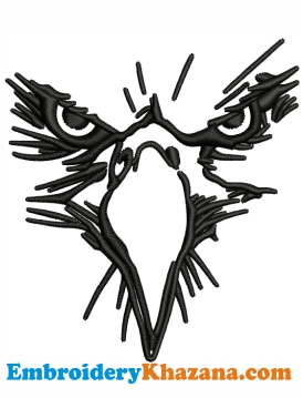 Eagle Face Mascots Embroidery Design