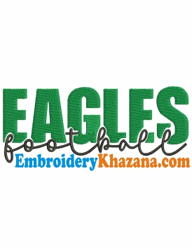 Eagles Football Embroidery Design
