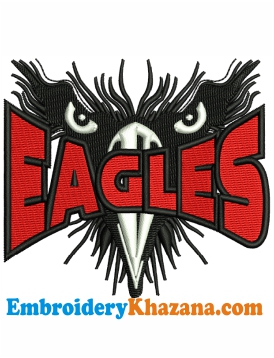 Eagles Mascot Embroidery Design