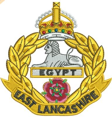 East Lancashire Regiment Crest Embroidery Design