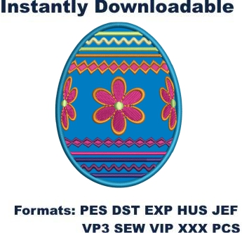 Easter eggs Applique embroidery design