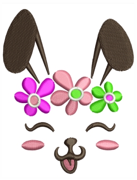 Easter Bunny Logo Embroidery Design