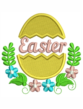 Easter Logo Embroidery Design