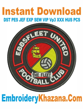 Ebbsfleet United Fc Logo Embroidery Design