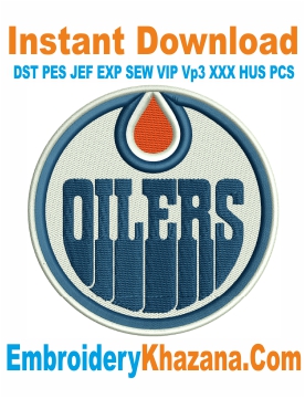 Edmonton Oilers Logo Embroidery Design