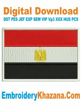 Egypt Flag Embroidery Design