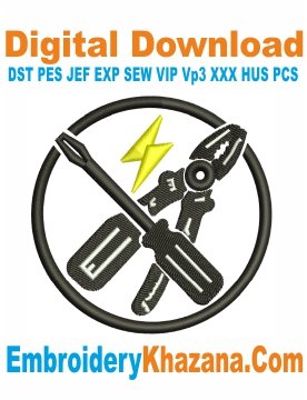 Electrician Symbol Embroidery Designs