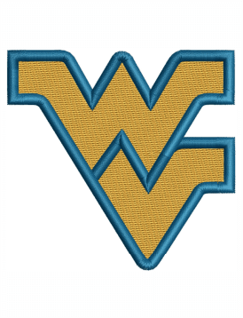 Wv West Virginia Mountaineers University Embroidery Design