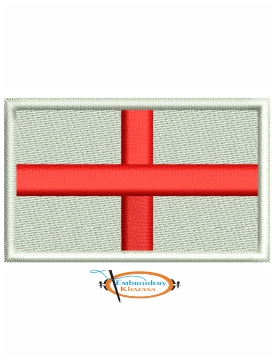 England Flag Embroidery Design