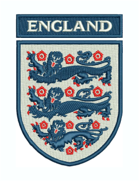 England National Football Team Logo Embroidery Design