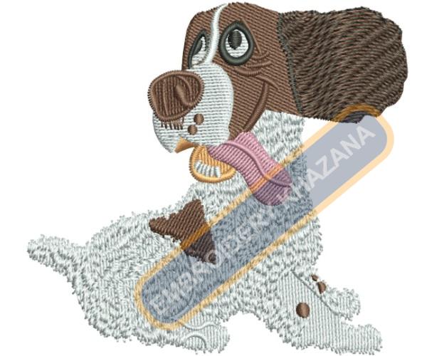 English Cocker Dog Embroidery Design