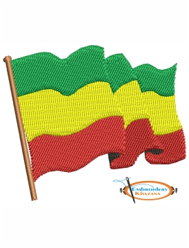Ethiopian Flag Embroidery Design