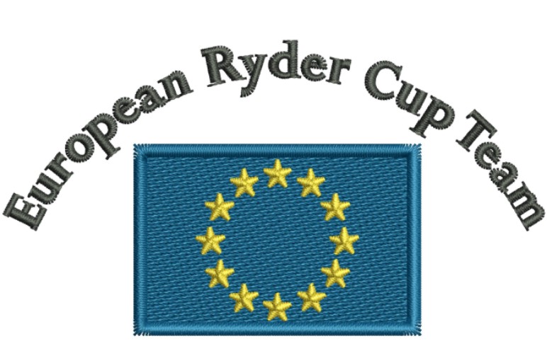 European Ryder cup logo embroidery design