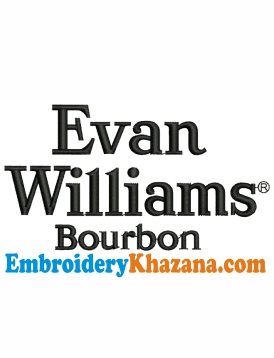 Evan Williams Bourbon Logo Embroidery Design