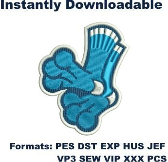 Everett AquaSox Logo embroidery design