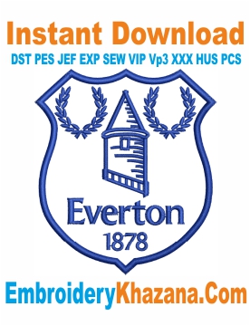 Everton Logo 1995 Embroidery Design