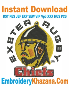 Exeter Chiefs Logo Embroidery Design