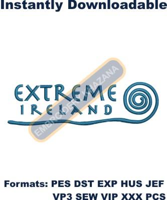 Extreme Ireland Logo Embroidery Design