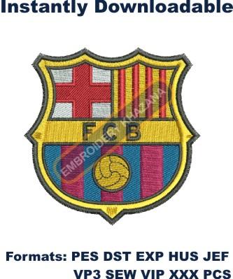 FCB Club Barcekiba Logo Embroidery Design
