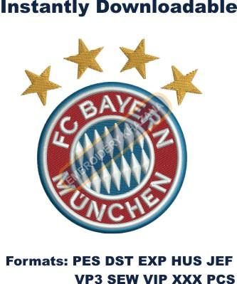 FC Bayern Munchen Logo Embroidery Design