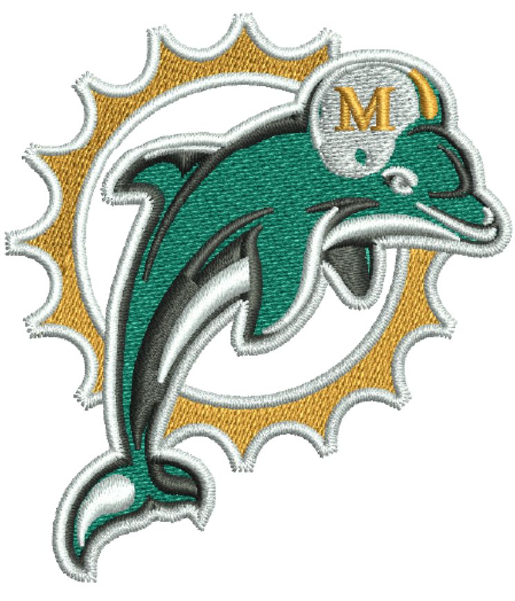 Dolphin Embroidery Design