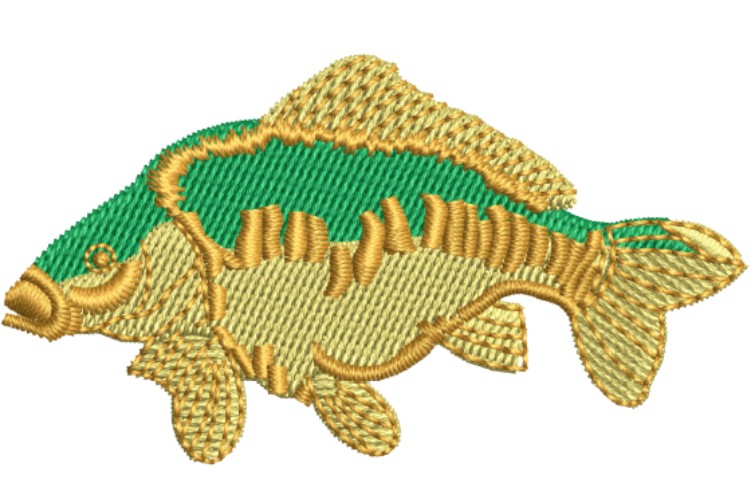 Carp Fish Embroidery Design