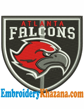Falcons Embroidery Design