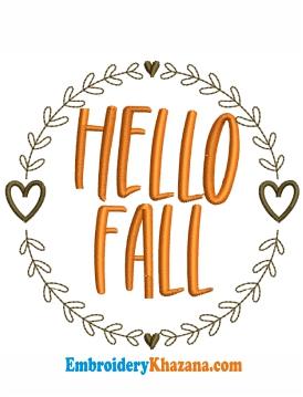 Fall Embroidery Design