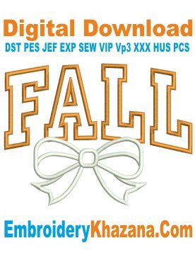 Fall Applique Embroidery Design