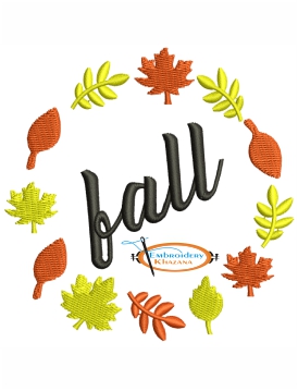 Fall Embroidery Design