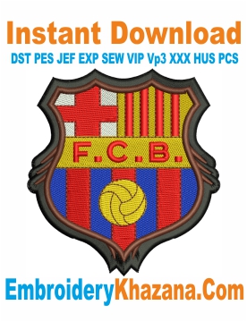 FC Barcelona Logo Embroidery Design
